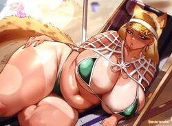 1girls beach big_ass big_breasts bikini busty cleavage doreen_green female female_only marvel marvel_rivals omniartstudio squirrel_girl_(marvel) squirrel_girl_(marvel_rivals) squirrel_girl_(sunshine_squirrel) thick_thighs voluptuous
