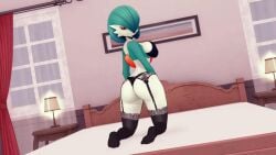1female 1girls 3d animated bed bedroom big_ass big_breasts big_butt blue_hair female female_focus female_only gardevoir garter_belt garter_straps koikatsu lingerie looking_at_viewer looking_back no_sound pokemon pokemon_(species) render_007 seductive seductive_eyes seductive_look seductive_pose seductive_smile shiny_gardevoir shiny_pokemon smile smiling smiling_at_viewer suggestive suggestive_look suggestive_pose thick_ass thick_thighs thighhighs thighs voluptuous voluptuous_female white_body white_skin wide_hips wide_thighs