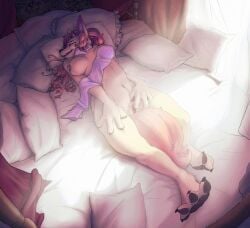 anthro anthro_penetrated anthro_penetrating bed bedding bedroom breasts canid detailed_background female female_penetrated female_penetrating finger_fuck fingering furniture genitals lying mammal masturbation nipples nude nude_anthro nude_female on_back open_mouth pawpads paws penetration pillow pussy solo vaginal_masturbation vaginal_penetration wumiaow