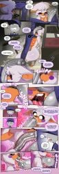 2025 absurd_res animatronic ass balls baseball_cap big_balls big_breasts big_butt big_penis black_sclera bodily_fluids body_worship bottomwear breasts canid canine close-up clothed clothing comic deep_throat desk dialogue digital_media_(artwork) drooling ears_down english_text erection faceless_character faceless_male fellatio female five_nights_at_freddy's five_nights_at_freddy's_world fly_open fox frozenartifice fur furniture gagging genital_fluids genital_worship genitals guard hair hat headgear headwear hi_res huge_cock human humanoid_genitalia humanoid_penis interspecies lolbit_(fnaf) long_tongue machine male male_penetrating mammal mischievous_smile musk_worship nipples nude open_mouth oral oral_penetration orange_body pants penetration penile penis penis_on_face penis_sniffing penis_worship pivoted_ears purple_cheeks robot saliva saliva_on_tongue saliva_string scent scottgames sex shirt simple_background smile sniffing speech_bubble stealth_sex stool straight sweat sweatdrop table tail teeth text thick_thighs tongue tongue_out topwear under_the_table undoing_clothing uniform vein veiny_penis white_body white_eyes white_fur white_hair wide_hips x-ray_view