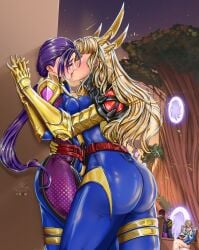 2girls ass ass_focus big_ass black_panther_(marvel) black_panther_(marvel_rivals) emma_frost emma_frost_(marvel_rivals) female female_only jeff_the_land_shark kissing krakoa magik_(illyana_rasputin) magik_(marvel_rivals) magik_(retro_x-uniform) marvel marvel_rivals nungmeenui psylocke psylocke_(marvel_rivals) psylocke_(retro_x-uniform) thick_thighs x-men yuri