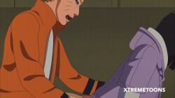 1boy 1girls animated animated_gif boruto:_naruto_next_generations canon_couple facing_away fast_thrusts hand_on_hip huge_ass hyuuga_hinata kitchen married_couple naruto panties_aside passionate pounding_ass sex thong thrusting uzumaki_naruto