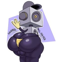 1boy 2025 ass big_ass big_butt bottom_heavy bottom_heavy_femboy bottom_heavy_male bottomless deltarune femboy femboy_only feminine_male headwear huge_ass huge_butt jiggle jiggling_ass looking_at_viewer looking_back looking_back_at_viewer male male_focus male_only motion_lines one_eye robot robot_only shaking shaking_butt simple_background solo solo_male solo_robot sweet_(deltarune) tagme undertale wobble wobbling_ass yeah_(artist)