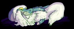 1boy dragon drampa erection feathered_wings feathers lewdzhewd male male_only nintendo penis pokemon pokemon_(species) pokemon_sm solo veins veiny_penis video_games wings