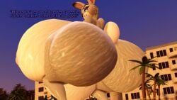 16:9 2023 3d 4k absurd_res anthro areola ass belly big_belly big_breasts breasts buckteeth coriponer digital_media_(artwork) disney english_text female fur grey_body grey_fur hi_res huge_belly huge_breasts hyper hyper_breasts judy_hopps lagomorph leporid macro mammal nipples nude outside pink_areola pink_nipples profanity rabbit scut_tail short_tail solo tail teeth text white_body white_fur widescreen zootopia