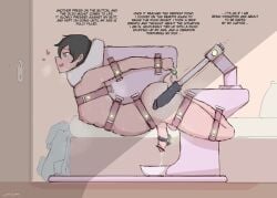 1boy alphabravo anal bondage dildo_in_ass male self_bondage sex_toy sex_toy_insertion skinny vibrator