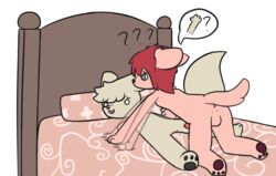 ? amputee bed blind canine cuntboy feline fennec fox intersex male mammal missing_arm penis piebunny pussy