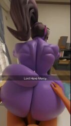 1boy 1girls 3d animated deltarune huge_ass human_on_anthro muscular_female pov susie_(deltarune) tagme undertale vapormakes video