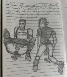 2boys columbine_shooting degradation dylan_klebold eric_harris humiliation pencil_(artwork) scat scat shitting shitting_on_floor spread_legs squatting traditional_media_(artwork) writing