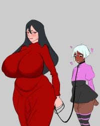 1boy 1futa biancalife dark-skinned_femboy dark_skin femboy futanari kota_(biancalife) light-skinned_futanari light_skin male tagme