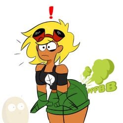 1girls anthro anthrofied ass breasts electronic_arts fart fart_cloud fart_fetish farting female flora_fauna nelsomk plant plant_girl plant_humanoid plants_vs_zombies popcap_games pussy pvz solar_flare_(pvz)