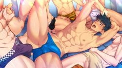 ai_generated camp_buddy gangbang gay gay_sex male male_only mikkoukun natsumi_hamasaki