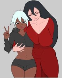 1boy 1futa biancalife dark-skinned_femboy dark_skin femboy futanari kota_(biancalife) light-skinned_futanari light_skin male tagme
