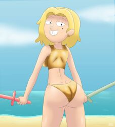 amphibia amphibia_(finale) ass beach female golden_week julex93 sasha_waybright solo swimsuit tagme tankini