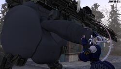 extreme_size_difference face_on_penis female holding_weapon huge_balls huge_cock hugging hugging_penis josh-u4 legion_(titanfall) massive_balls massive_penis mecha minigun officer_flint_(foretbwat) on_top police police_hat police_uniform precum rat robot size_difference sucking sucking_foreskin tail thick_ass thick_thighs titanfall titanfall_2 weapon white_hair