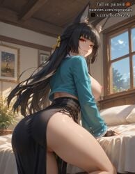 1girls absurd_res absurdres ai_female ai_generated animal_ears anime anime_style areola areolae bangs bare_shoulders bed big_breasts black_hair blush breasts breasts_apart breasts_out cat_ears chest cleavage closed_mouth collarbone completely_naked completely_nude completely_nude_female curvy curvy_figure cute cute_face embarrassed embarrassed_female embarrassed_nude_female exposed_breasts female female_focus female_only fit fit_female fox fox_ears fox_girl from_below glossy glossy_body glossy_skin hair_ribbon hairless_pussy high_quality high_resolution highres hoshimi_miyabi hoyoverse light-skinned_female light_skin lips long_hair looking_at_viewer lying medium_breasts messy_hair mihoyo naked navel nude nude_female parted_lips perfect_body pussy pussy_focus pussy_juice pussy_lips pussy_peek red_eyes red_ribbon ribbon rognezart shiny_skin shy simple_background sitting slim slim_girl slim_waist solo solo_female solo_focus standing stomach thick_thighs thighs uncensored vagina wet wet_body wet_pussy wet_skin zenless_zone_zero