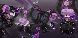 2_horns 4_toes 5_fingers absurd_res accessory anthro anus armor ass ball_sniffing balls balls_on_face battle_suit bedroom_eyes big_balls big_butt big_penis black_body black_clothing black_fur black_hair black_horn black_scales bodily_fluids body_armor bodysuit boots bottomwear canid canid_demon canine claws clothing collar combat_boots countershading cum curved_horn demon draeusz dragon duo excessive_cum excessive_genital_fluids eyelashes feet femboy finger_claws fingers footwear french_kissing from_front_position fur futanari gaze genital_fluids genitals glowing glowing_eyes green_claws green_eyes grey_background hair hellhound hi_res horn humanoid_genitalia humanoid_penis intersex intersex/male ivalyth kiss_mark kissing latex latex_bodysuit latex_clothing latex_collar latex_skinsuit leather leather_strap light_body lips lipstick lipstick_on_anus lipstick_on_balls lipstick_on_face lipstick_on_feet makeup making_out male mammal mating_press musk musk_clouds musky_balls musky_butt musky_penis mythological_canine mythological_creature mythological_scalie mythology narrowed_eyes onomatopoeia open_mouth penis pink_eyes pinned pinning_down plantigrade puffy_anus purple_body purple_countershading purple_eyes purple_hair purple_horn purple_lips purple_lipstick reptile saliva saliva_string scales scalie seductive sex shoes simple_background skinsuit smile sneaking_suit sniffing sound_effects straps sweat tail teeth text these_aren't_my_glasses thick_bottom_lip thick_thighs tight_clothing toe_claws toes tongue tongue_out torn_bottomwear torn_clothing torn_latex white_body white_fur wide_hips