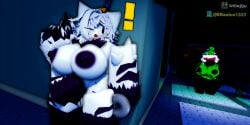 1x1x1x1 1x1x1x1_(forsaken) 2girls 3d 3d_model areolae betrayed_1x1x1x1 big_breasts black_body black_nipples breasts cat_ears character_name eyes feline female femtanyl forsaken_(roblox) fur furry furry_female furry_tail green_breasts ktiiejiju_(artist) mouth neck_fur nipples pose purple_hands purple_nipples red_eye roblox roblox_game robloxian self_upload thighs token_(femtanyl) token_(forsaken) watermark white_body white_ears white_hair white_tail