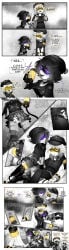 1boy 1girls 2d anal anal_penetration anal_sex ass claws clothed_sex comic covering_mouth cum cum_in_ass cum_inside double_penetration english_text female female_penetrated fucked_silly glitch_productions humanoid humanoid_female humanoid_male male male_penetrating male_penetrating_female moistyghosty monochrome murder_drones n_(murder_drones) nuzi passed_out penetration purple_eyes pussy pussy_juice robot robot_boy robot_girl robot_humanoid screen_face sex short_hair size_difference smaller_female straight tail tail_in_pussy tail_insertion tail_sex tailplay talking talking_to_partner text underwear_around_one_leg uzi_(murder_drones) v_(murder_drones) vagina vaginal_penetration vaginal_sex x-ray yellow_eyes