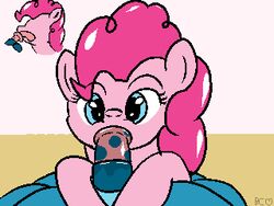 animated bendycindy equine fellatio friendship_is_magic horsecock my_little_pony oral pinkie_pie_(mlp) pixel pixel_art straight_hair transparent