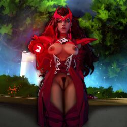 3d 3d_(artwork) avengers big_nipples breasts breasts_out brown_hair casual casual_nudity dinoboy555 exposed_breasts exposed_pussy female female_focus female_humiliation female_only marvel marvel_comics marvel_rivals mutant_(marvel) partially_clothed pubic_hair public public_nudity pussy scarlet_witch scarlet_witch_(marvel_rivals) tits_out vagina wanda_maximoff x-men