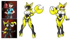 absurd_res anthro armor big_breasts black_latex bodysuit boots bound brainwashing breast_expansion breasts brown_eyes brown_hair buttplug canid canine chaoscroc clothing doll drone dronification eggman_empire eggman_logo encasement expansion featureless_breasts featureless_face female footwear forced forced_encasement four_frame_sequence fox gesture glowing glowing_eyes gradient_background hair hand_gesture hi_res high_heeled_boots high_heels human human_to_anthro latex latex_bodysuit latex_clothing latex_skinsuit looking_at_object looking_at_self looking_at_viewer machine mammal mask mechsuit mouth_plug mtf_crossgender multicolored_body plug_(sex_toy) pose red_eyes robot robot_suit rule_63 sega self_grope sex_toy shoes simple_background skinsuit smile solo sonic_(series) sonic_the_hedgehog_(series) species_transformation tails tailsko tight_clothing transformation v_sign white_body yellow_body