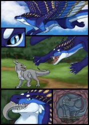 aelion_(meloneni) comic dragon feral flying hi_res inside_stomach male meloneni mythological_creature mythological_scalie mythology open_mouth scalie size_difference soft_vore tail vore wingless_dragon wings