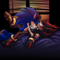 anal anal_sex anal_sex bed bedroom bedroom_eyes furry gay gentle gripping_sheets mnsterfxcker romantic romantic_ambiance romantic_couple shadow_the_hedgehog sonadow sonic_(series) sonic_the_hedgehog sonic_the_hedgehog_(series) sunset