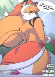 animated anthro ass big_butt blush bodily_fluids bounce christmas clothing cum cum_in_pussy cum_inside diives dou_(diives) felid female furry genital_fluids genitals hi_res holidays knot knotted_penis mammal pantherine patreon penis pussy tiger underwear xingzuo_temple