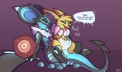absurd_res animal_genitalia animal_penis anthro anthro_on_feral balls big_belly blue_balls blue_tongue bodily_fluids claws cum cum_drip cum_in_vagina cum_inside cum_on_penis cumshot dripping duo eeveelution egg egg_from_vagina egg_laying ejaculation erection fan_character female female_penetrated feral feral_penetrated fur genital_fluids genitals hi_res impregnation_request interspecies jaynt jolteon male male/female male_penetrating male_penetrating_female membrane_(anatomy) membranous_wings naragu nintendo ovum penetration penis pokémon_(species) pokemon pokemon_(species) pokephilia precum pregnant pregnant_female pregnant_feral pregnant_sex pussy sex text tongue tongue_out vaginal_fluids vaginal_penetration wings yellow_body yellow_fur zoophilia