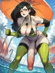 1futa ai_generated big_ass big_balls blush breasts erect_penis erection female foreskin futa_only futanari grapesss huge_breasts huge_cock kim_possible large_penis looking_at_viewer navel nude penis shego testicles thighs uncensored veins veiny_penis