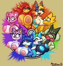 absurd_res alphys android animal_crossing anthro arturfox audie_(animal_crossing) avian banjo-kazooie beak bear big_breasts bird blaze_the_cat blue_eyes blue_nipples blush breast_size_difference breasts canid canine canis color_wheel color_wheel_challenge cuddle_team_leader deltarune domestic_cat epic_games eyewear felid feline felis female fortnite fox furry generation_6_pokemon generation_9_pokemon glasses green_eyes group hi_res holding_breast kazooie krystal krystal_(star_fox) lizard looking_at_viewer machine mammal masquernya meowscarada nintendo nipples orange_nipples pink_eyes pink_nipples pokemon pokemon_(species) rareware reptile robot scalie sega sonic_(series) sonic_the_hedgehog_(series) star_fox tasque_manager tasque_manager_(deltarune) tongue tongue_out undertale_(series) wolf