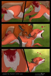 abby_(rukifox) blush canine comic english_text female feral fox heart male mammal original_character page_2 page_number penetration rukifox straight vaginal_penetration