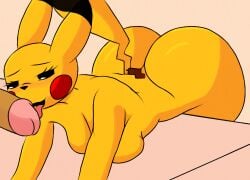 1boy 1boy1girl 1girls ahe_gao anthro blush eevee focus_on_penis furry furry_only huge_ass huge_cock licking licking_penis lying mkkstt8 pikachu pokemon pokemon_(species) rat tail yellow_body