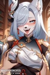 shenhe (genshin impact) from genshin impact by whisperingveil