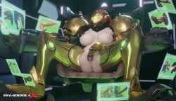 armored samus from metroid by shaddoll x