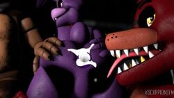16:9 2025 3d_(artwork) 4k animatronic anthro artist_name ass bear bonnie_(fnaf) canid canine digital_media_(artwork) download english_description five_nights_at_freddy's fnaf1_location fox foxy_(fnaf) freddy_(fnaf) group hi_res lagomorph leporid machine male male/male mammal rabbit robot robot_anthro scorpionsfm scottgames source_filmmaker_(artwork) text trio watermark widescreen