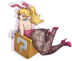 1girls 2d ass big_ass big_breasts big_butt big_thighs blonde_hair breasts bunny_ears bunnysuit busty come_hither curvaceous curvaceous_female curvy curvy_female earrings fake_animal_ears fat_ass female female_only hi_res high_heels highres huge_ass huge_butt huge_thighs lace_pantyhose_hooked_on_heel_(meme) large_breasts light-skinned_female light_skin lips looking_at_viewer lying lying_on_stomach mario_(series) nintendo pantyhose playboy_bunny ponytail pose posing princess_peach puckered_lips question_block rabbit_ears rizdraws sexy sexy_pose sideboob solo solo_female tagme the_pose thick_ass thick_butt thick_hips thick_legs thick_lips thick_thighs thighs voluptuous voluptuous_female white_background wide_hips