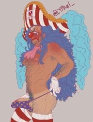 alternate_version_available balls big_areola big_ass big_butt big_nipples big_pecs big_penis blue_hair blush blush_lines blushing_male blushing_profusely body_blush body_hair boner boner_under_clothes buggy buggy_the_clown clown clown_boy clown_makeup clown_nose erect_penis erection erection_under_clothes genital_outline genitals guuguutron hairy hairy_armpits hairy_arms hairy_ass hairy_balls hairy_chest hairy_legs hairy_male inverted_nipples long_hair male male_only muscles muscular muscular_male one_piece only_male penis pirate pirate_hat pre_cum precum precum_drip snot stockings straining_clothing tan tan_body tan_skin tanline tanned thigh_highs thighhighs thong
