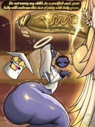 1boy 1futa ass ass_bigger_than_head balls big_butt bottom_heavy butt cum cumflated_belly cumflation deep_penetration fangs fat_ass fat_butt femboy futa_on_male futanari halo hazbin_hotel huge_ass huge_butt hyper hyper_ass hyper_butt hyper_penetration hyper_stomach_bulge inflation intersex male male_focus nuclear_zeel nuclearzeel penetration penis precum pubic_hair red_eyes sex sir_pentious_(hazbin_hotel) snake solo_focus speaker_of_god_(hazbin_hotel) stomach_bulge sweat sweating text text_bubble thick_ass thick_butt trembling white_hair