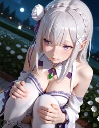 emilia (re:zero) from re:zero kara hajimeru isekai seikatsu by benj17