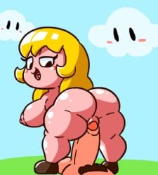 animated armless big_ass big_dick female goomba goombella humanoid lewdydoodls mario paper_mario pov shoes super_mario_bros. tagme thick_ass thick_thighs
