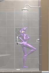 3d anthro arbok blender breasts cobra female glass mist nintendo nude pokémon_(species) pokemon reptile scalie sebrina shiny shorttail shower snake tile video_games water wet