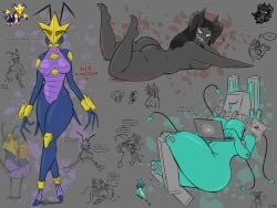 3girls ant antennae anthro armor ass big_ass black_hair breasts claws collar cyan_body demon demon_girl facrec female first_porn_of_character grey_background hi_res holding_breast horns insect_girl insects long_tongue looking_at_viewer lying mask matriarch_(voidigo) mindflayer_(ultrakill) multicolored_body petite pregnant robot robot_girl scalie sharp_teeth sketch_page tattoo text text_bubble the_binding_of_isaac the_siren_(the_binding_of_isaac) thick_thighs ultrakill voidigo white_eyes wide_hips