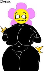 battle_for_dream_island bfdi big_ass breasts expansion flower flower_(bfdi) huge_breasts object_shows plant shocked_expression slightly_chubby thick_thighs woodsglue