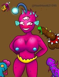 almost_naked breasts breasts monster_fish_(pixel_gun_3d) pink_body pixel_gun_3d