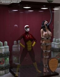 3d bound bound_arms bound_legs completely_nude completely_nude_female jessica_drew mannequin marvel marvel_comics nude nude_female spider-man_(series) spider-woman thejpeger trophy_case