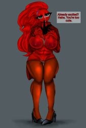 1girls big_breasts breasts cum_in_pussy cum_on_breasts cum_on_face female justjuno pussy rainbow_friends red_(rainbow_friends) red_body red_hair red_skin roblox roblox_game tagme