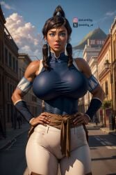 1girls ai_generated avatar_legends big_breasts entity_ai female female_only korra solo solo_female the_avatar the_legend_of_korra water_tribe