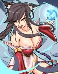 1girls ahri default_ahri female league_of_legends pudding300